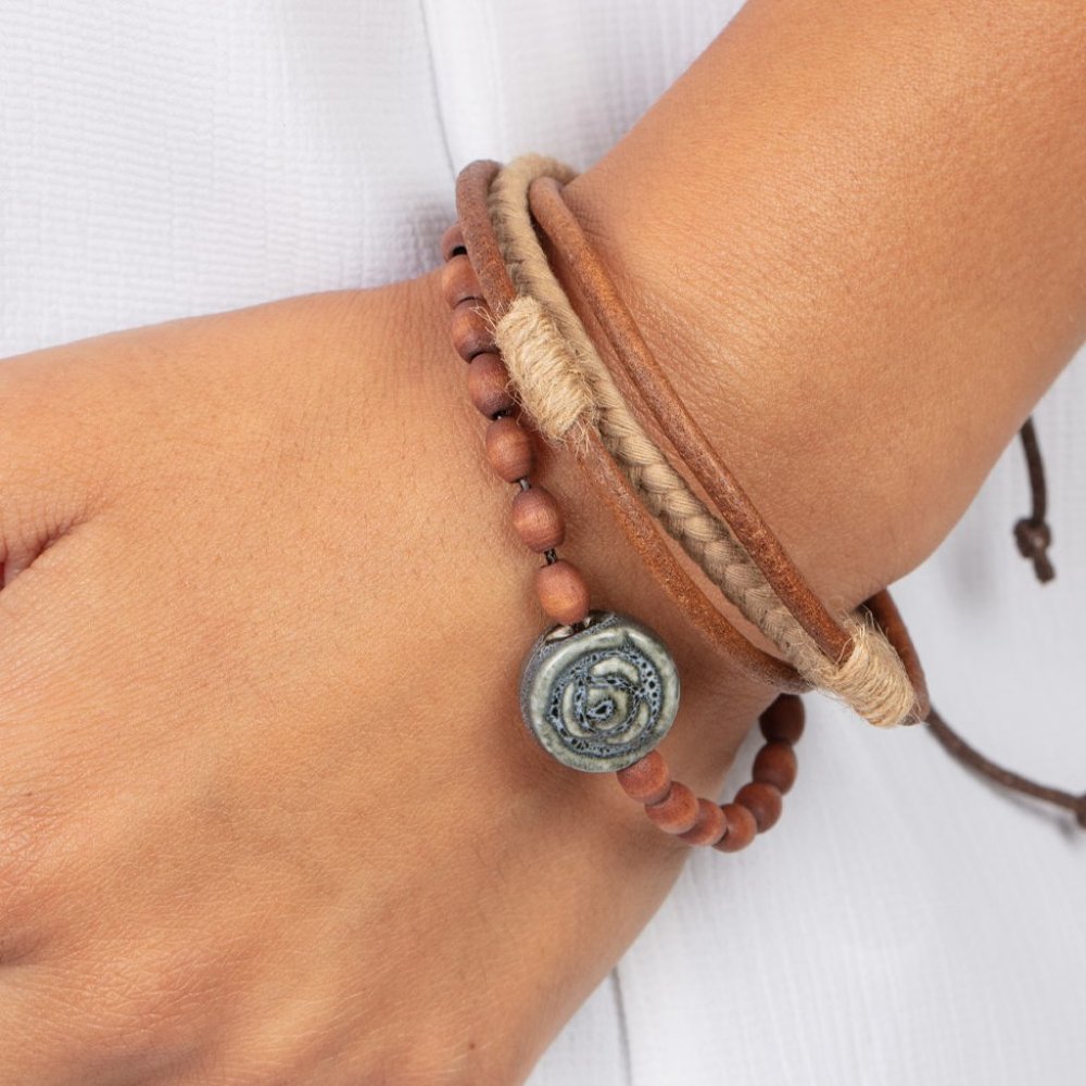 Earthy textile bracelet
